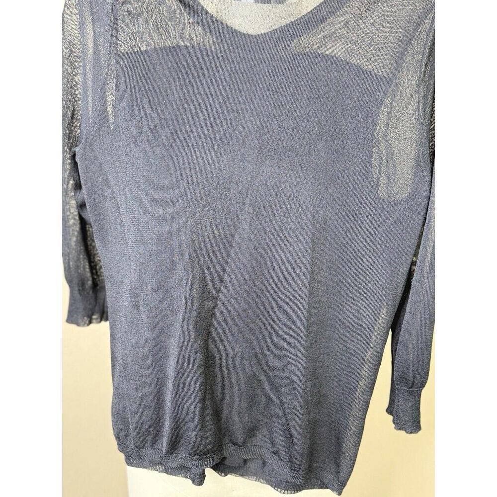 Talbots 3/4 Sleeve Button Down Women  Size L Cardigan Layered /‎ Ruffle front - Picture 9 of 9